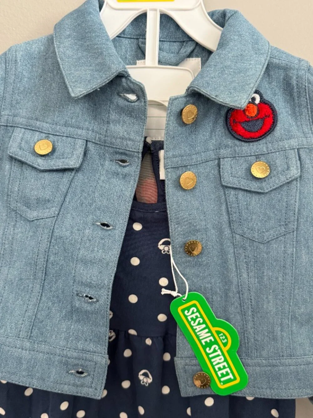 Brand NWT Sesame Street ELMO Dress & Jacket Set Size 2T - Picture 2 of 11